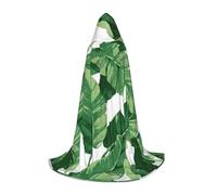 VCzsdff Linda capa con capucha de hojas de palmera verde gótico medieval para adolescentes, disfraz de cosplay, feria renacentista, teatro