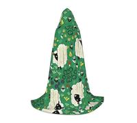 VCzsdff Linda capa medieval con capucha de oveja de dibujos animados para adolescentes, disfraz de cosplay para feria renacentista, teatro