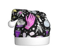 VCzsdff Magic Witch - Dibujo bohemio con impresión unisex para adultos, ceremonia anual, 1 unidad, diademas de Navidad, decoración de árbol de Navidad, muñeco de nieve, sombrero de Papá Noel