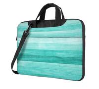 VCzsdff Maletín acolchado de tela Oxford resistente a prueba de golpes con estampado de tablero de madera pintada para portátil, Black, 15.6 inch