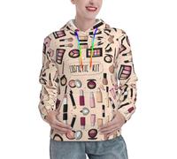 VCzsdff Modern Girl - Sudadera con capucha para mujer, de manga larga, con bolsillos, para invierno, Negro, S