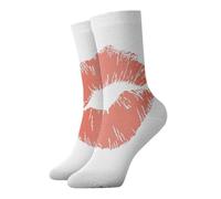 VCzsdff Red Kiss - Calcetines de felpa para casa y oficina, cómodos calcetines antideslizantes para comodidad en interiores