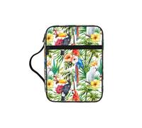 VCzsdff Tucanes - Bolsa de almacenamiento con diseño de hojas de palmera y loro, resistente al agua, soporte de papelería, estuche de estudio de culto de iglesia