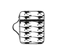 VCzsdff Velociraptor - Bolsa de almacenamiento con estampado de dinosaurios, resistente al agua, soporte de papelería, estuche de estudio de culto de iglesia