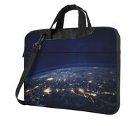 VCzsdff View Of Earth - Maletín acolchado para ordenador portátil, resistente a los golpes, tela Oxford, para viajes, Black, 13 inch