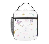 VCzsdff You are Magical Print - Bolsa térmica para el almuerzo, bolsa térmica portátil con correa extraíble y bolsillos