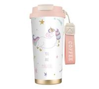 VCzsdff You are Magical - Vaso de café aislado con tapa a prueba de fugas, taza de viaje de acero inoxidable 316 con correa de mano