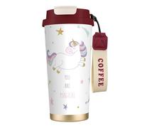 VCzsdff You are Magical - Vaso de café aislado con tapa a prueba de fugas, taza de viaje de acero inoxidable 316 con correa de mano