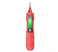 VD807 Probador digital de voltaje para identificación segura de cables vivos con electrodo táctil, referencia a tierra del cuerpo humano y señales de audio visuales (rojo)