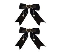 Vdaxvme 1/2 horquillas con lazo en forma de corazón para niñas Harajuku, clip para el pelo de Halloween con perla para mujer