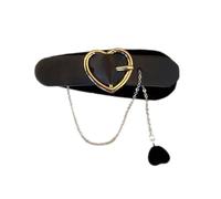 Vdaxvme 1/2 horquillas con lazo en forma de corazón para niñas Harajuku, clip para el pelo de Halloween con perla para mujer