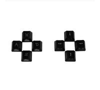 Vdaxvme 1 juego de teclas ABS transparentes para teclado para juegos, WASD/Dirección retroiluminada, juego de teclas