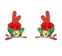 Vdaxvme 1 par de horquillas coloridas para el pelo, horquillas de Navidad cómodas para fiestas de cumpleaños infantiles