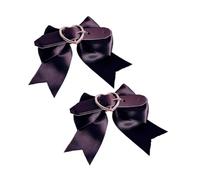 Vdaxvme 1 par de horquillas con forma de corazón y lazo, Harajuku, cadena de lazo, para Halloween, flequillo, coleta de caballo para adolescentes
