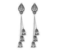 Vdaxvme 1 par de pendientes elegantes con colgante, 1 par de exquisitos aretes colgantes de cadena larga, a juego para la calle, Metal, Diamante