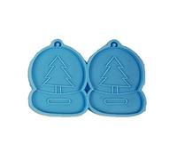 Vdaxvme 1 unidad/9 aretes colgantes de Navidad con molde de silicona adecuado para manualidades de resina epoxi, aretes y joyas
