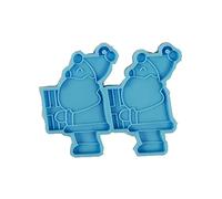 Vdaxvme 1 unidad/9 aretes colgantes de Navidad con molde de silicona adecuado para manualidades de resina epoxi, aretes y joyas