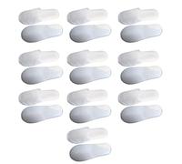 Vdaxvme 10 pares de pantuflas de tela desechables antideslizantes con puntera cerrada para hoteles, spa, invitados de viaje y cómodas zapatillas higiénicas, Cuenta redonda de 4 mm, Talla única
