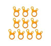 Vdaxvme 10 tensores de cuerda de camping de 3 agujeros, ajustador de cordón de nudo rápido rápido hebilla de cuerda regulador de resistencia regulador de resistencia herramienta de nudos