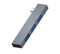 Vdaxvme 1x3.0+2x2.0 Hub USB 3 Puertos Enchufe Extendido Portátil Tipo C/USB PD Splitter PC Ordenador Portátil Accesorios