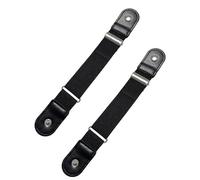 Vdaxvme 2 cinturones automáticos de cintura que no necesitan perforaciones para apretar pantalones sin daños, cinturón de poliuretano ajustable para jeans, Negro, One Size