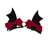 Vdaxvme 2 horquillas divertidas para el pelo con alas de murciélago, accesorios para el pelo para Halloween