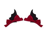 Vdaxvme 2 horquillas divertidas para el pelo con alas de murciélago, accesorios para el pelo para Halloween