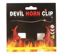 Vdaxvme 2 horquillas divertidas para el pelo con diseño de cuerno de diablo para Halloween, accesorios para el cabello