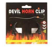 Vdaxvme 2 horquillas divertidas para el pelo con diseño de cuerno de diablo para Halloween, accesorios para el cabello