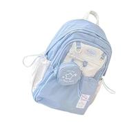 Vdaxvme 2025 Moda Preppy Bag Simple Mochilas de la Escuela Mochilas Portátil Casual Daypack Trabajo Viajero Bolsas Viajes Regalos, azul