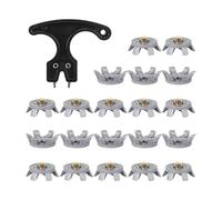 Vdaxvme 21 tacos para zapatos de golf, tacos de plástico para zapatos, pinzas para una tracción segura en verdes húmedos y bunkers de peso ligero para mayor comodidad