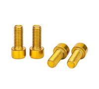 Vdaxvme 4 pernos de repuesto para jaula de botella de agua de 5 x 12 mm, tornillos hexagonales de acero inoxidable, tornillos de cabeza hueca, accesorios de bicicleta