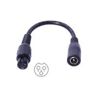 Vdaxvme 5,5 x 2,1 mm hembra a 5,5 x 2,5 mm / 8,0,6 mm macho, cable de conversión DC5521 a C13 / XLR para luz LED cable convertidor de ventilador