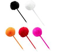Vdaxvme 5 bolígrafos peludos divertidos de 1,0 mm, recargables, para estudiantes, escritura, dibujo, relleno de calcetines de Navidad