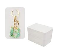 Vdaxvme 50 tarjetas de presentación de llaveros, tarjetas de cartón para llavero, joyería, embalaje para vender tarjetas al por menor, como se describe