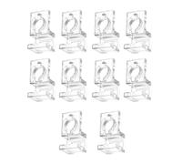 Vdaxvme Abrazadera de soporte para cubierta de acuario para múltiples grosores, soporte de tapa para peceras, suministro de 10 piezas