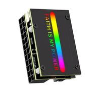 Vdaxvme Adaptador de alimentación giratorio con conector de 24 pines y retroiluminación multicolor para facilitar el montaje y la configuración del ordenador
