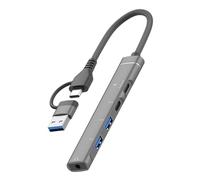 Vdaxvme Adaptadores USB C de aleación de aluminio para laptop con transferencia de velocidad rápida y protección contra sobrecargas, adaptador USB C