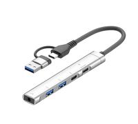 Vdaxvme Adaptadores USB C de aleación de aluminio para laptop con transferencia de velocidad rápida y protección contra sobrecargas, adaptador USB C