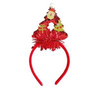 Vdaxvme Aro para el pelo de celebración de Navidad con oropeles de transmisión en vivo, diadema de Año Nuevo, para adultos y adolescentes, unisex