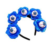 Vdaxvme Aro para el pelo de Halloween con diseño de flor de ojo para cumpleaños, fiesta temática, vacaciones, Halloween, desfile, fiesta de cosplay