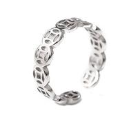 Vdaxvme Atrapador de dinero para mujer, diseño vintage hueco de acero inoxidable, anillos FengShui, accesorios de joyería, acero inoxidable, Como se describe, como se describe