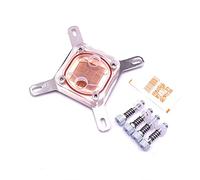 Vdaxvme Bloque de enfriamiento de agua de acero inoxidable, enfriador de líquidos, sistema de disipador de calor para PC, ordenador, radiador, endotérmico, para, enfriador de líquidos, PC