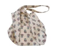 Vdaxvme Bolsa de la compra de algodón con estampado floral y reutilizable, de gran capacidad, para libros y viajes, bolso de la compra, bolso de la compra de moda, Purple Flowers On Be