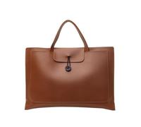 Vdaxvme Bolsa para ordenador portátil, portátil, bolsa de transporte ligera, bolsa de transporte para PC, maletines para trabajo, negocios, maletines de piel para ordenadores portátiles, marrón, L