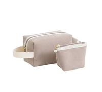 Vdaxvme Bolsa suave y de maquillaje, organiza cómodamente tus productos de belleza para viajes y viajes de negocios de uso diario, Caqui, 2pcs set, Belleza masiva
