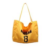 Vdaxvme Bolso bandolera de lona funcional para estudiantes, gran capacidad, bolso de mano simple para ir de compras, para todo lo que necesitas a la moda, amarillo