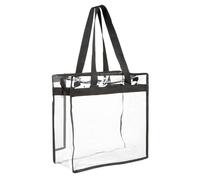 Vdaxvme Bolso de hombro para mujer, bolso de compras informal, bolso de mano de PVC, bolso de mano para niña, top de playa, transparente, estadio, deporte, mujer, bolso de hombro transparente, PVC