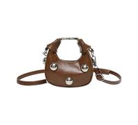 Vdaxvme Bolso de hombro para mujer Bolso pequeño bolso de hombro de cuero PU moda diario retro mensajeros compras citas mujeres, marrón