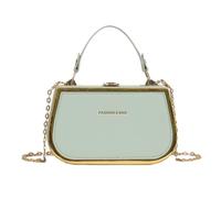 Vdaxvme Bolso de mano de cadena para mujer, bolso de hombro simple de piel sintética, bolso cruzado de moda para el día a día, de piel sintética, color caramelo para el trabajo, verde claro, One Size